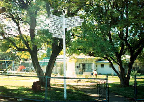 Alice Springs, the centre of Australia, and about as far from anywhere in every direction